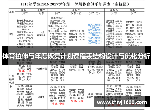体育拉伸与年度恢复计划课程表结构设计与优化分析